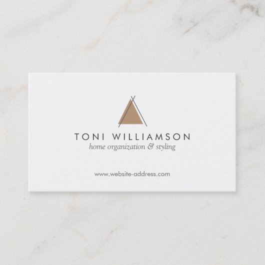 ボヘミアンTeePee三角形アート&クラフト 名刺 (正面)