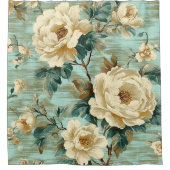 ボヘミアヴィンテージフローラスタイルシャワーカーテン シャワーカーテン (正面)