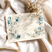 ボヘミアヴィンテージフローラ結婚シダ 出欠カード