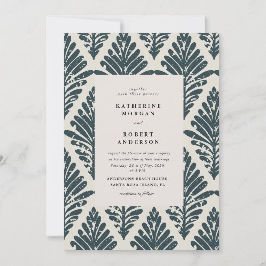 ボヘミアヴィンテージ予算結婚式招待状 招待状 (正面)