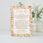 ボヘミア乾素朴フローラ秋秋結婚ズ エンクロージャーカード (スタンド正面)