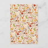 ボヘミア乾素朴フローラ秋秋結婚ズ エンクロージャーカード (裏面)