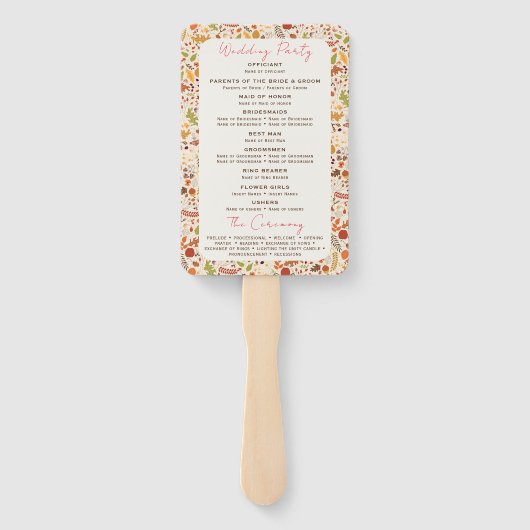 ボヘミア乾素朴フローラ秋秋結婚ズ ハンドファン (裏面)