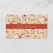 ボヘミア乾素朴フローラ秋秋結婚ズ プレイスカード (正面)