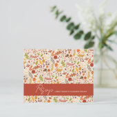 ボヘミア乾素朴フローラ秋秋結婚ズ ポストカード (スタンド正面)