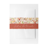 ボヘミア乾素朴フローラ秋秋結婚ズ 招待状ベリーバンド (正面例)