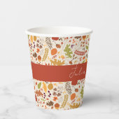 ボヘミア乾素朴フローラ秋秋結婚ズ 紙コップ (正面)