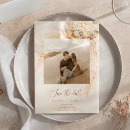 ボヘミア乾花とススキ写真 招待状