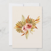 ボヘミア乾花結婚枠 招待状 (裏面)