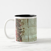 ボヘミア人からの抗議の中世手紙 ツートーンマグカップ (左)