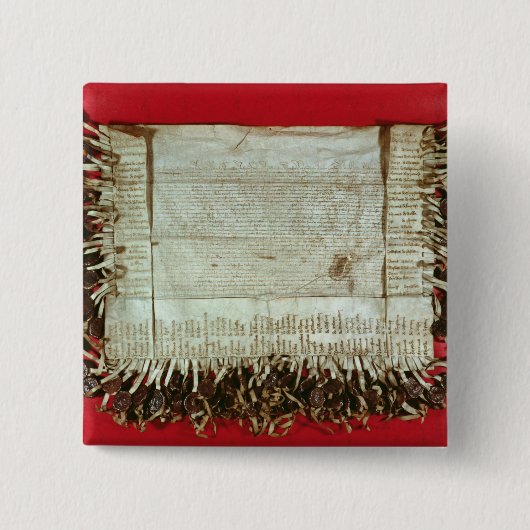 ボヘミア人からの抗議の中世手紙 缶バッジ (正面)