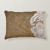 ボヘミア地方の田舎西部の田舎のラップとレース アクセントクッション (正面)