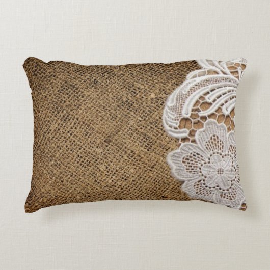 ボヘミア地方の田舎西部の田舎のラップとレース アクセントクッション (正面)