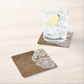 ボヘミア地方の田舎西部の田舎のラップとレース スクエアペーパーコースター (インサイチュ)