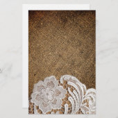 ボヘミア地方の田舎西部の田舎のラップとレース 便箋 (正面/裏面)