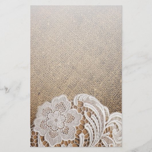 ボヘミア地方の田舎西部の田舎のラップとレース 便箋 (正面)