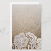 ボヘミア地方の田舎西部の田舎のラップとレース 便箋 (正面/裏面)