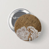 ボヘミア地方の田舎西部の田舎のラップとレース 缶バッジ (正面&裏面)