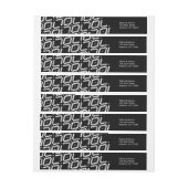 ボヘミア差出人住所周回ラベル ラップアラウンドラベル (シート)