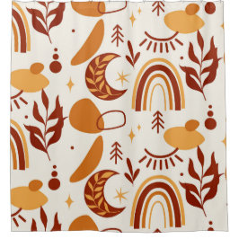 ボヘミア抽象芸術幾何学的シャワーカーテン シャワーカーテン