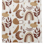 ボヘミア抽象芸術幾何学的シャワーカーテン シャワーカーテン (正面)