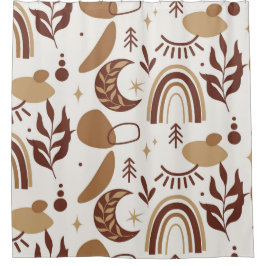 ボヘミア抽象芸術幾何学的シャワーカーテン シャワーカーテン