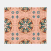 ボヘミア曼荼羅 フリースブランケット (正面(横))