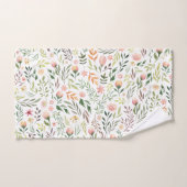 ボヘミア水彩葉と花 バスタオルセット (ハンドタオル)