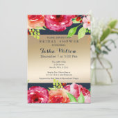 ボヘミア海軍金ゴールドモダンシャワー招待状 招待状 (スタンド正面)