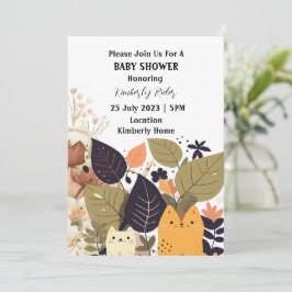 ボヘミア猫の赤ちゃんシャワー 招待状