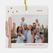 ボヘミア砂漠サボテンの写真 セラミックオーナメント (正面)