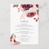 ボヘミア秋バラ結婚フローラ詳細 エンクロージャーカード (正面)