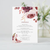 ボヘミア秋バラ結婚フローラ詳細 エンクロージャーカード (スタンド正面)