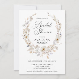 ボヘミア秋フローラブライダルシャワー招待 招待状
