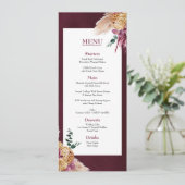 ボヘミア秋ブルゴーニュ結婚フローラのフラットメニュー メニュー (スタンド正面)