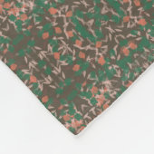 ボヘミア秋リーフ緑のシームレスパターン フリースブランケット (角)