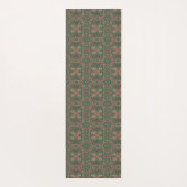 ボヘミア秋リーフ緑のシームレスパターン ヨガマット (裏面)