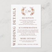 ボヘミア秋秋フローラ結婚ズ詳細カード エンクロージャーカード (正面)