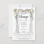 ボヘミア結婚アーチの延期された発表 招待状 (正面)