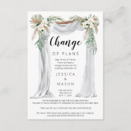 ボヘミア結婚アーチの延期された発表 招待状