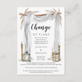 ボヘミア結婚アーチの延期された発表 招待状