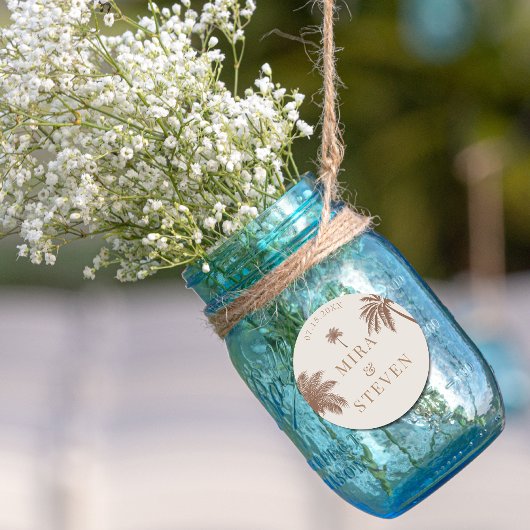 ボヘミア結婚ヤシ ラウンドシール