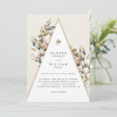 ボヘミア結婚三角綿葉 招待状 (スタンド正面)