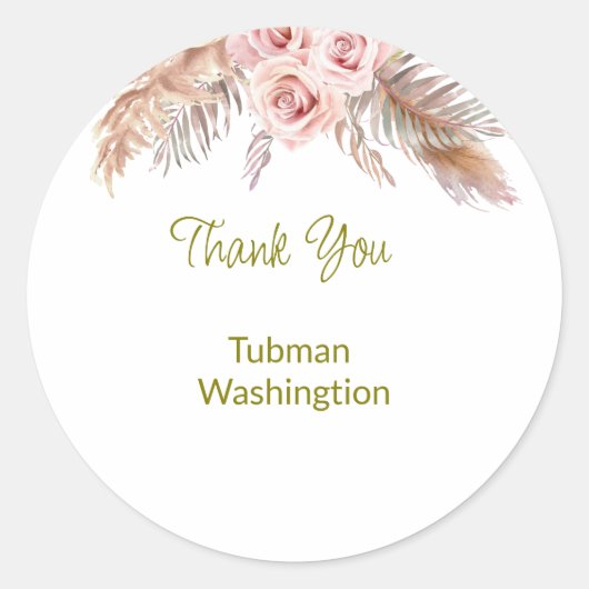 ボヘミア結婚式の引き出物クラシックラウンドS ラウンドシール (正面)