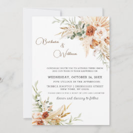 ボヘミア結婚式招待状カードテンプレート 招待状