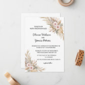 ボヘミア結婚式招待状 ノートカード (正面/裏面インサイチュ)