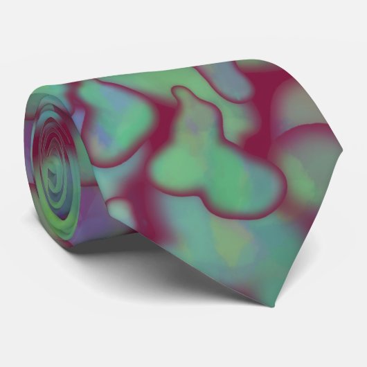 ボヘミア絞り染めシームレスパターンターコイズ紫 ネクタイ (ロール)