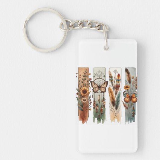 ボヘミア自然アートパネル キーホルダー (正面)