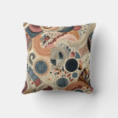 ボヘミア色の抽象デザイン クッション (裏面)