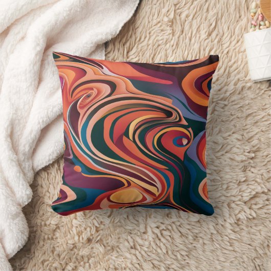 ボヘミア色の抽象デザイン クッション (ブランケット)